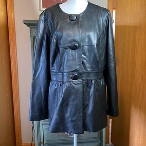Alfani black leather jacket size 2X